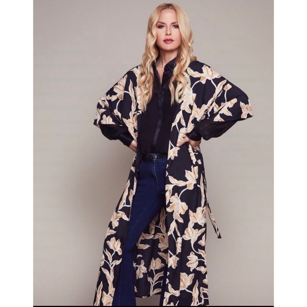 Maison Du Soir Top Kimono Womens Os Black Selena … - image 3